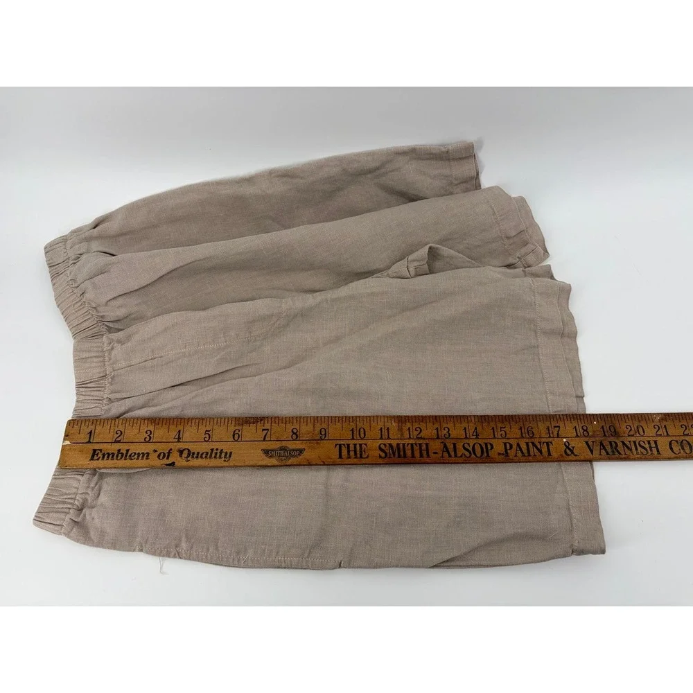 Russ‎ Berens Shorts, Beige Linen Coastal Beach 90s Malibu, Made In USA, Size XS